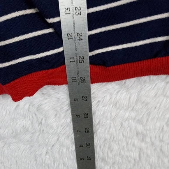 Terry Lewis Classic Luxuries‎ Womens Sweater Cardigan Blue Red Silk V Neck 1 X - Picture 7 of 8